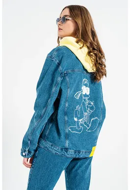 Jacheta supradimensionata de denim KL X Disney