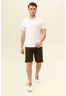 Pantaloni scurti de bumbac cu buzunare laterale Lasshort