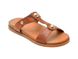 Papuci MODA IN PELLE maro, 301358, din piele naturala