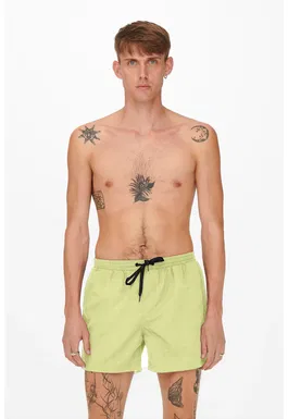 Pantaloni scurti cu model uni pentru inot