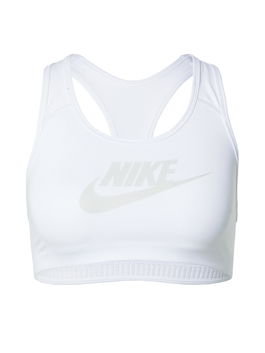NIKE Sutien sport 'Futura' gri deschis / alb