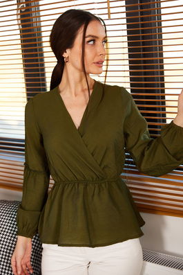armonika Blouse - Khaki - Regular fit