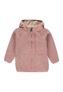Jacheta din material fleece cu maneci raglan
