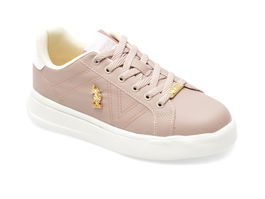 Pantofi US POLO ASSN nude, EXXY3FX, din piele ecologica