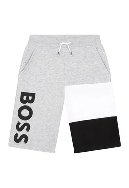 Bermude sport cu model colorblock