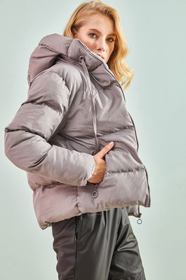 Bianco Lucci Winter Jacket - Gray - Puffer
