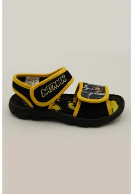 Sandale cu velcro si imprimeu Batman