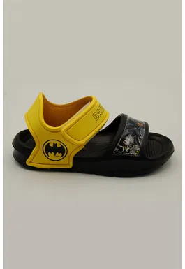 Sandale cu velcro si imprimeu Batman