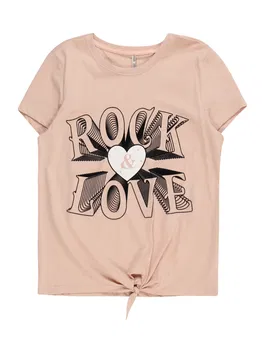 KIDS ONLY Tricou 'MAGGIE' roz pudră / negru