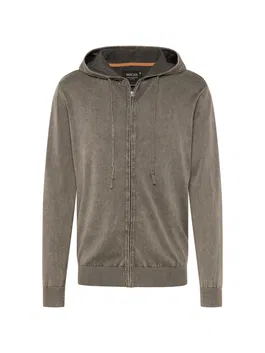 INDICODE JEANS Geacă tricotată 'Focus' gri închis