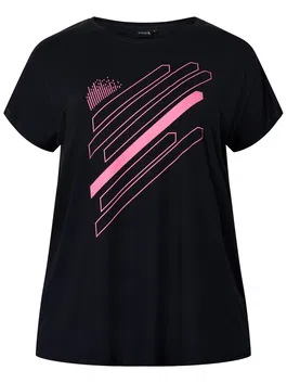Active by Zizzi Tricou roz / negru