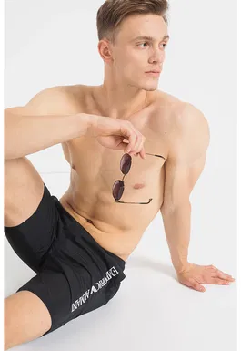 Pantaloni scurti de baie cu imprimeu logo