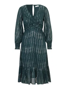 Wallis Petite Rochie verde smarald / argintiu