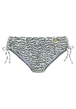 LASCANA Slip costum de baie oliv / alb