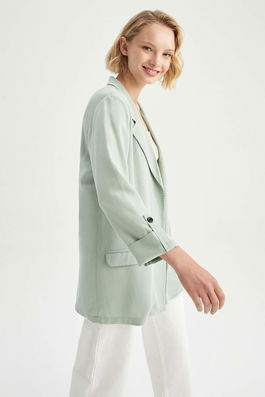 DEFACTO Regular Fit Long Sleeve Blazer Jacket