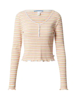QS by s.Oliver Tricou maro cappuccino / verde pastel / portocaliu / alb