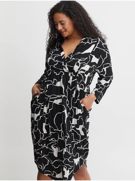 White-Black Women Patterned Midisats Fransa - Women