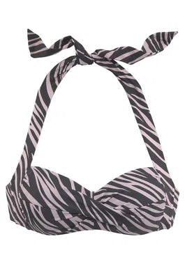 LASCANA Sutien costum de baie gri taupe / negru