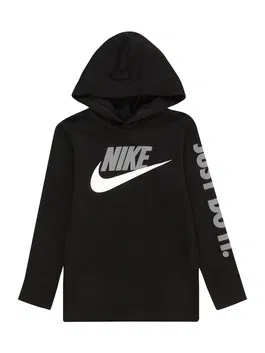 Nike Sportswear Bluză de molton gri / negru / alb