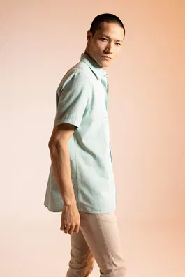 DEFACTO Regular Fit Polo Neck Short Sleeve Shirt