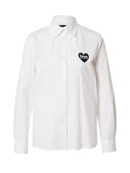 Love Moschino Bluză negru / alb