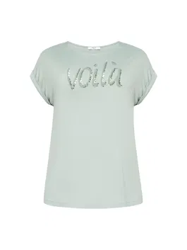 ABOUT YOU Curvy Tricou 'Justine' verde mentă