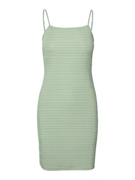 VERO MODA Rochie de vară 'MADI' verde / alb