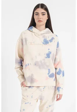 Hanorac din bumbac organic cu model tie-dye
