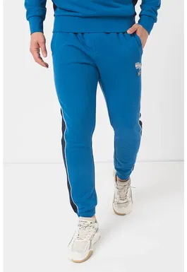 Pantaloni sport lejeri cu insertii contrastante