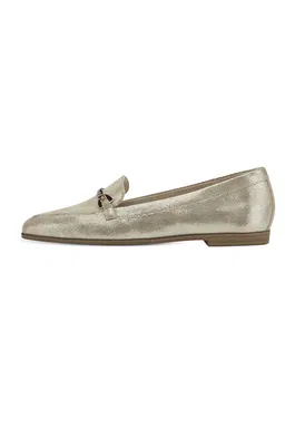 Pantofi loafer de piele cu lant decorativ