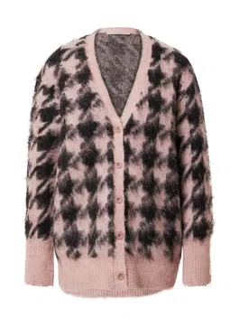 AllSaints Geacă tricotată 'IRMA' roz / negru