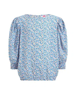 WE Fashion Bluză albastru / galben / alb