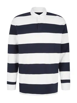 TOM TAILOR DENIM Tricou albastru închis / alb