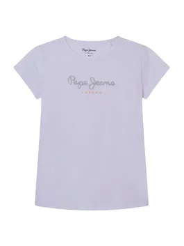 Pepe Jeans Tricou 'HANA' portocaliu / argintiu / alb