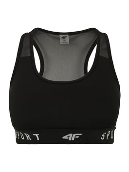 4F Sutien sport negru / alb