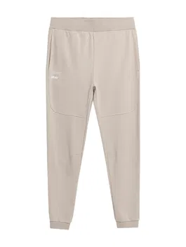 4F Pantaloni sport bej / alb