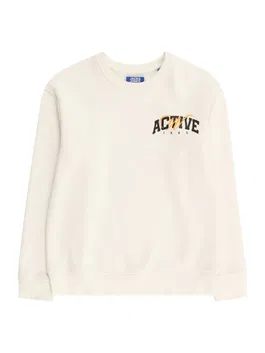 Jack & Jones Junior Bluză de molton portocaliu deschis / negru / alb