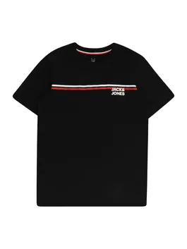 Jack & Jones Junior Tricou 'ATLAS' roșu / negru / alb
