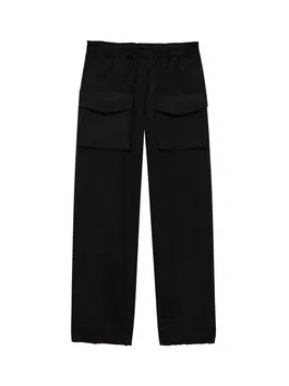 Pull&Bear Pantaloni cu buzunare negru