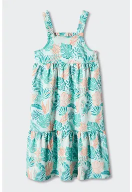 Rochie de bumbac cu model tropical Kira