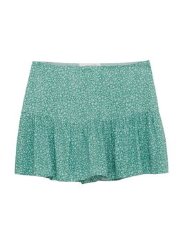 Pull&Bear Fustă verde jad / alb