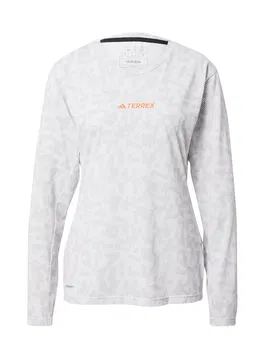 ADIDAS TERREX Tricou funcțional 'Trail' gri amestecat / portocaliu / alb