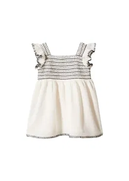 MANGO KIDS Rochie 'Ibiza' negru / alb