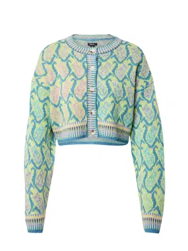 Nasty Gal Geacă tricotată verde petrol / verde stuf / mov liliachiu / alb