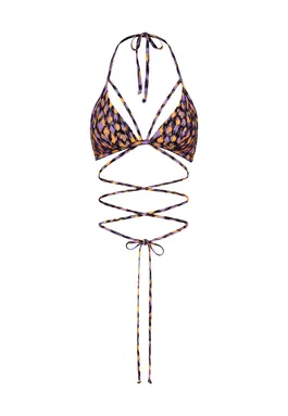 LSCN by LASCANA Sutien costum de baie 'Lavista' galben / lila / negru