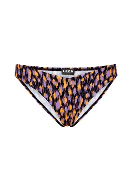 LSCN by LASCANA Slip costum de baie 'Lavista' mov deschis / portocaliu deschis / negru