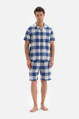 Dagi Pajama Set - Navy blue - Plaid