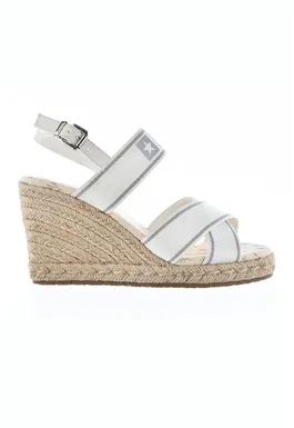 Sandale wedge cu logo