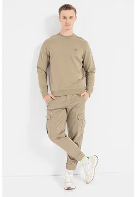 Bluza sport de bumbac cu decolteu la baza gatului Westart