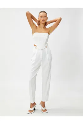 Koton Pants - Ecru - Slim